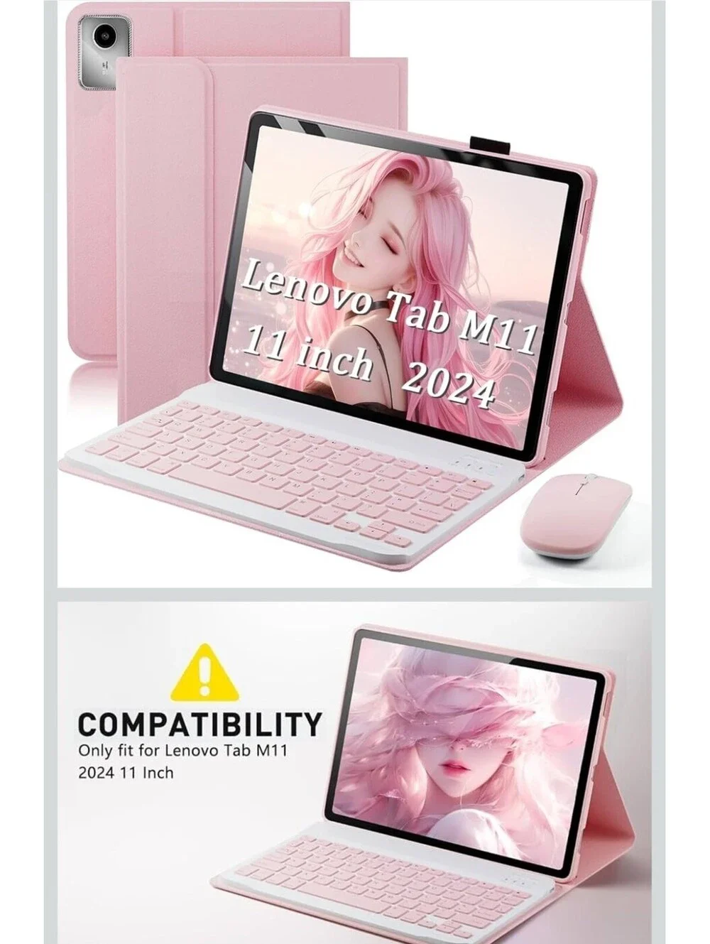 Keyboard Case & Mouse for Lenovo Tab M11 / K11 LTE 11 Inch Adjustable Stand